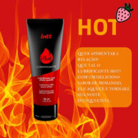 Lubrificante Hot a Base de Água Sabor Morango 50ml Intt