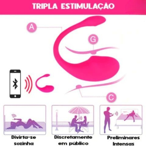 Vibrador feminino ponto G com controle por app