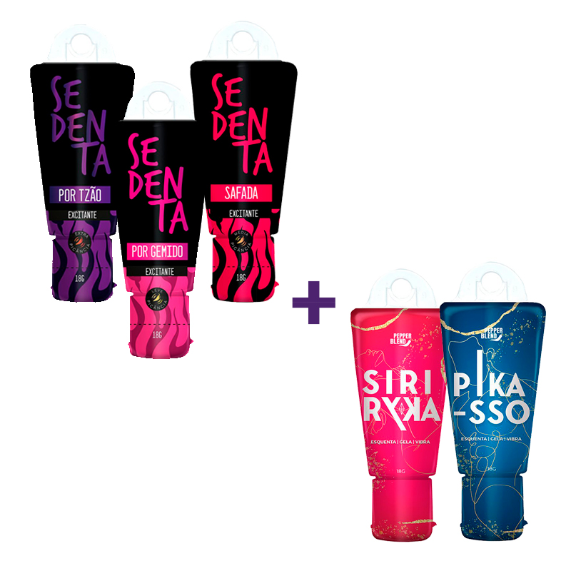 Kit Sensações Sedentas — 5 Géis Beijáveis