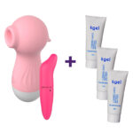Kit Duplo Prazer – Sugador + Vibrador + 3 Lubrificantes Kgel Kit Duplo Prazer – Sugador + Vibrador + 3 Lubrificantes Kgel