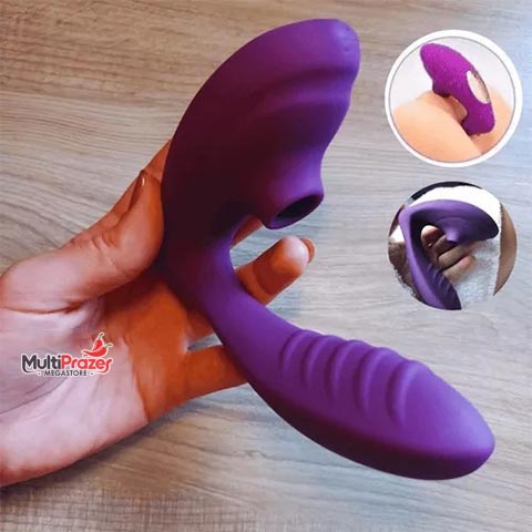 Vibrador de ponto G e sugador de clitóris Absolut