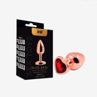 Plug Anal Rose Intt Tamanho G com Base de Coração Plug Anal Rose Intt Tamanho G com Base de Coração