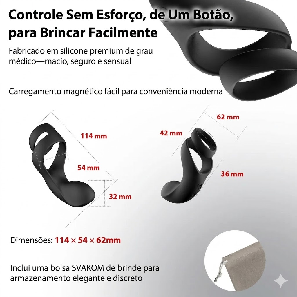 Benedict Svakom - Anel Peniano Todo Revestido em Silicone - imagem 4