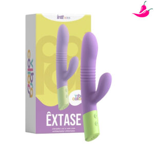 Êxtase Collors Intt - Vibrador com Função de Vai e Vem e Estimulo Clitoriano