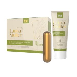 Kit My Pleasure By Laura Muller Intt - Bullet Dourado 9 intensidades e Lubrificante Íntimo