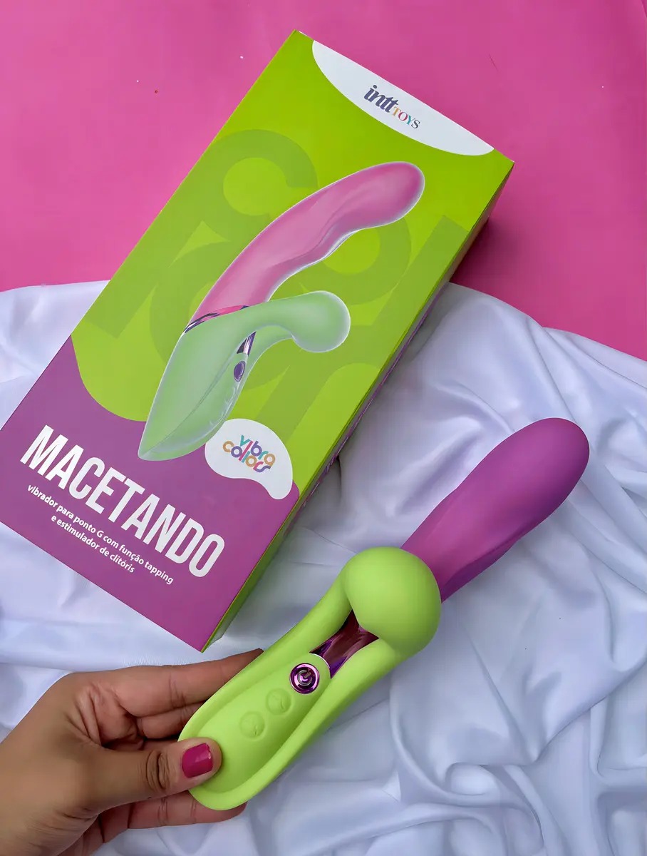 Macetando Intt - Vibrador Penetrável Com Função Tapping e Estimulador De Clitóris - imagem 2