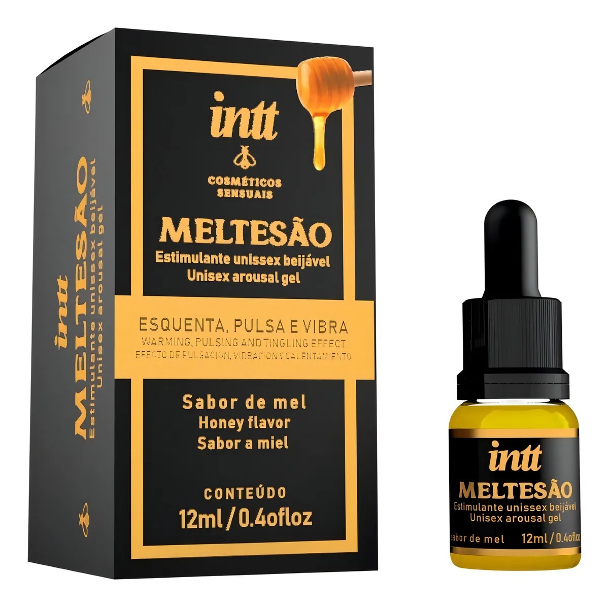 Meltesão Intt — Estimulante Unissex Beijável Esquenta, Pulsa e Vibra