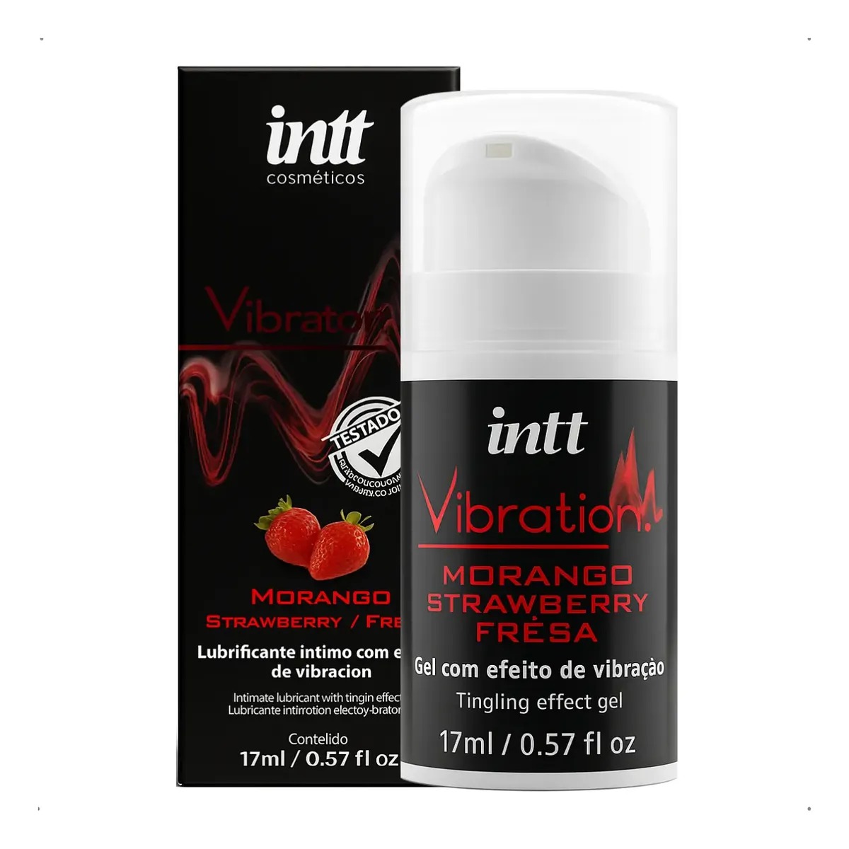 Vibration Sabor Morango — Gel para Massagem Corporal