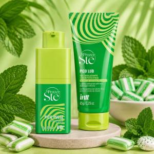 Kit Pico Pulse Pico Lub Intt Prazer Set Lubrificante Beijável Uva Verde