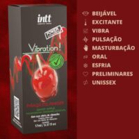 Vibration Maçã do Amor Intt - Gel Excitante que Vibra Sabor 17ml