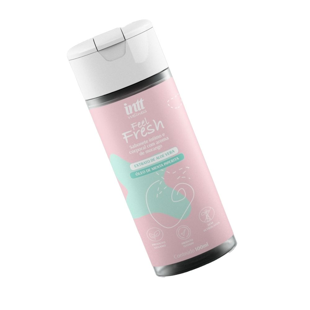 Feel Fresh Intt – Sabonete Líquido Íntimo e Corporal Morango 100ml - Cosméticos Original | Satisfeel - Foto 4