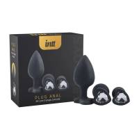 Kit 3 Plugs Anais Com Joias Formato De Coração Em Soft Touch - Intt Cosméticos Kit 3 Plugs Anais Com Joias Formato De Coração Em Soft Touch - Intt Cosméticos