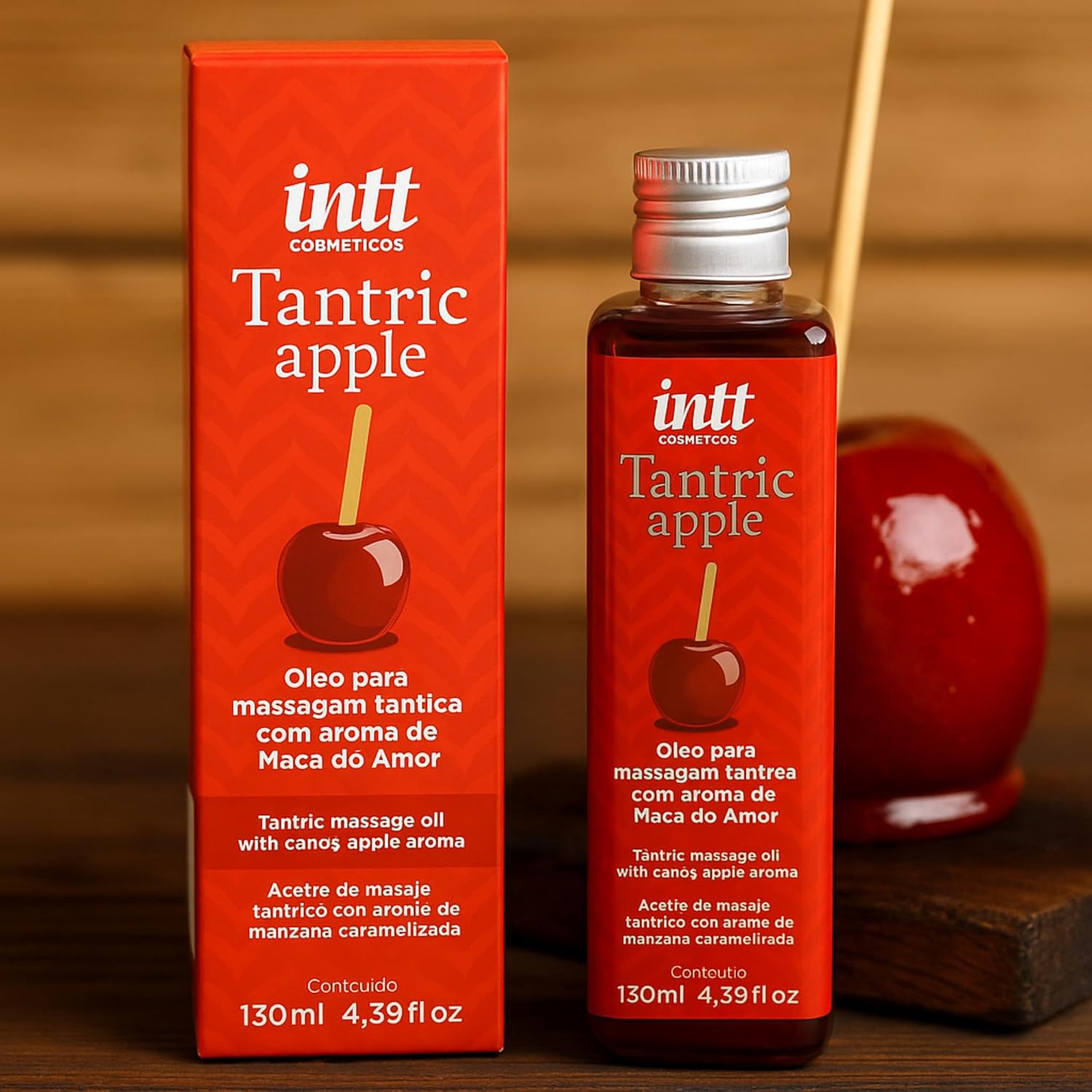 Tantric Apple Intt – Óleo Corporal para Massagem com Aroma de Maçã do Amor 130ml - Cosméticos Original | Satisfeel - Foto 9