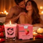 Vela de Massagem Beijável e Sexo Oral - Aroma Morango 40g